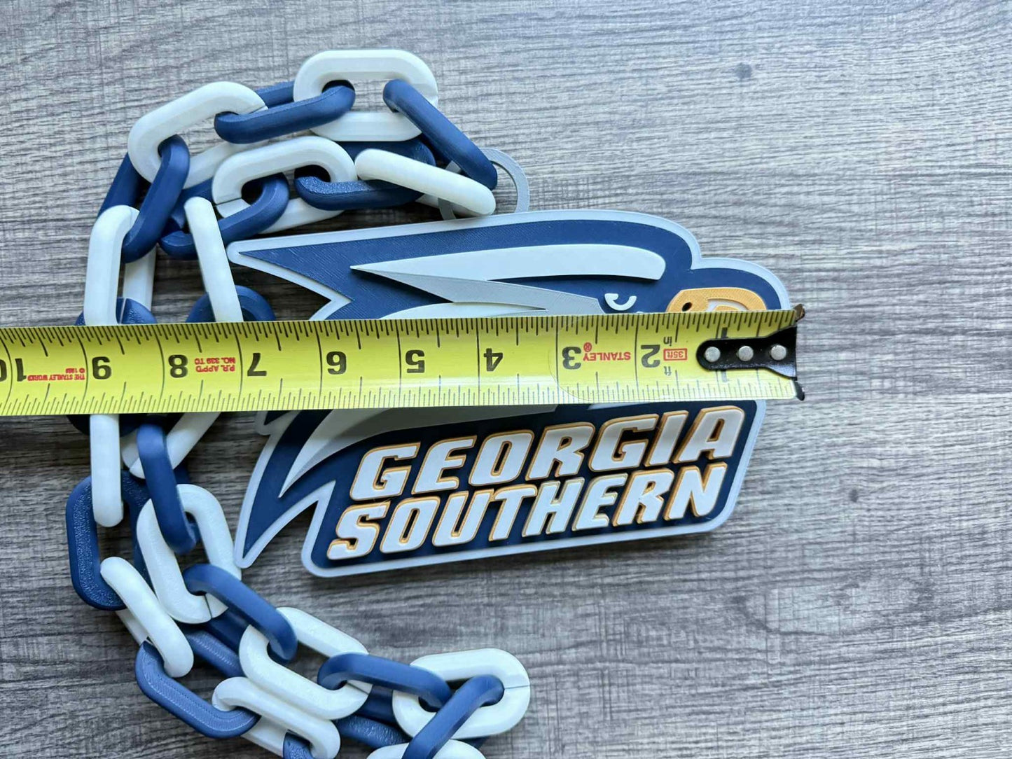 Georgia Southern Eagles Oversized Necklace, Hype Chain [Made To Order]