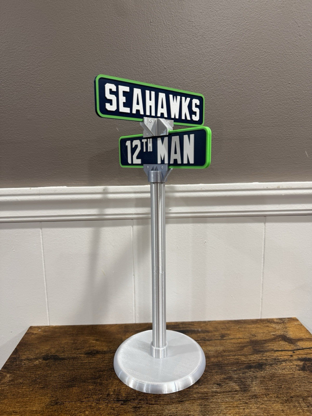 Seattle Seahawks Street Sign 12 Man Cave Memorabilia Office Desk Decor Fan Gift