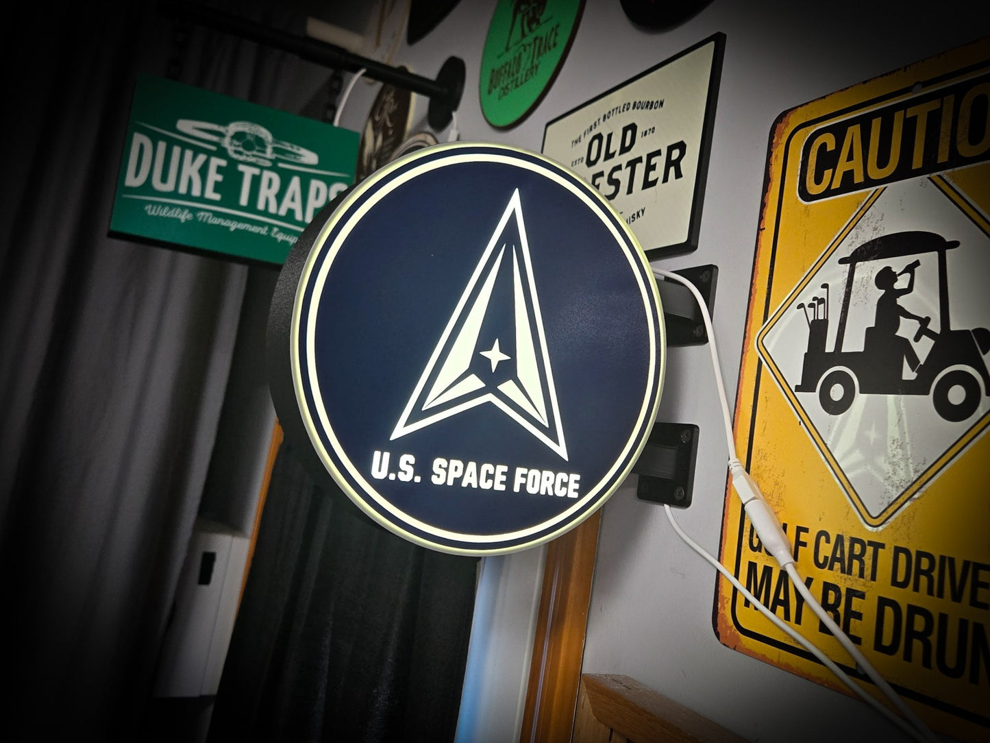U.S. SPACE FORCE 12 Inch Light Box LED Sign 3D Printed Wall Decor Man Cave