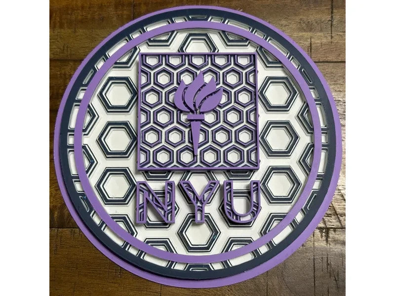 Nyu Wall Art Or Display 3D printed Dimensional Mosaic