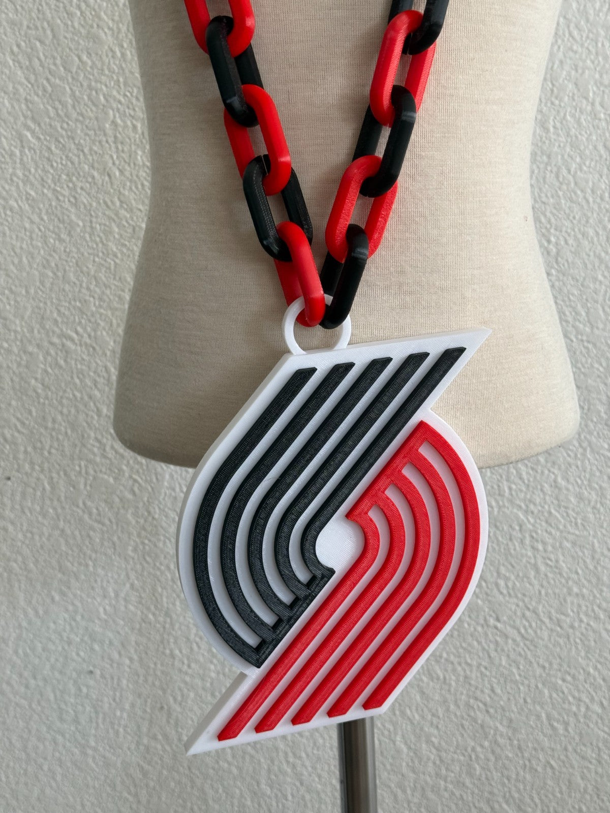 Portland Trail Blazers Oversized Necklace Fan Pendant 3D Printed