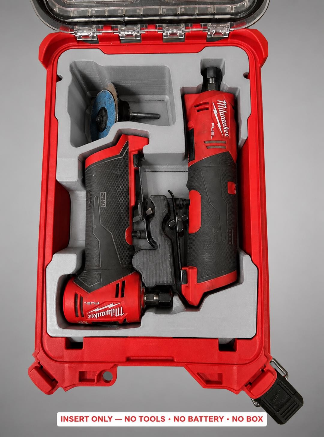 Milwaukee Packout Insert for M12 Right Angle + Straight Die Grinder