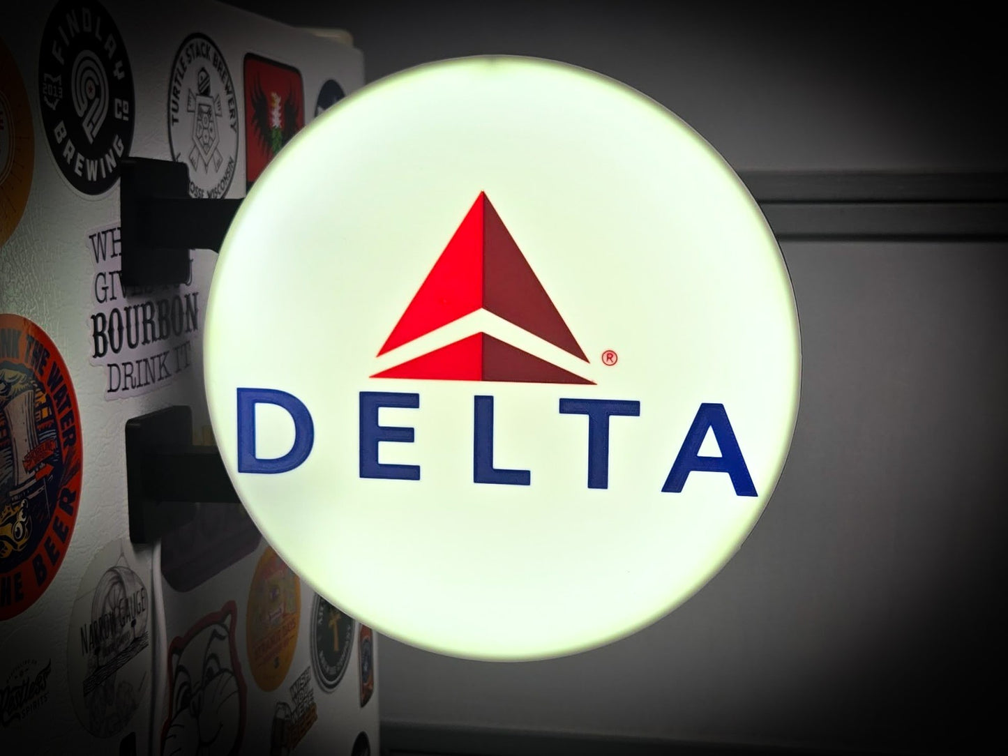 DELTA AIRLINES 12 Inch Light Box LED Sign 3D Printed Wall Decor Man Cave Garage