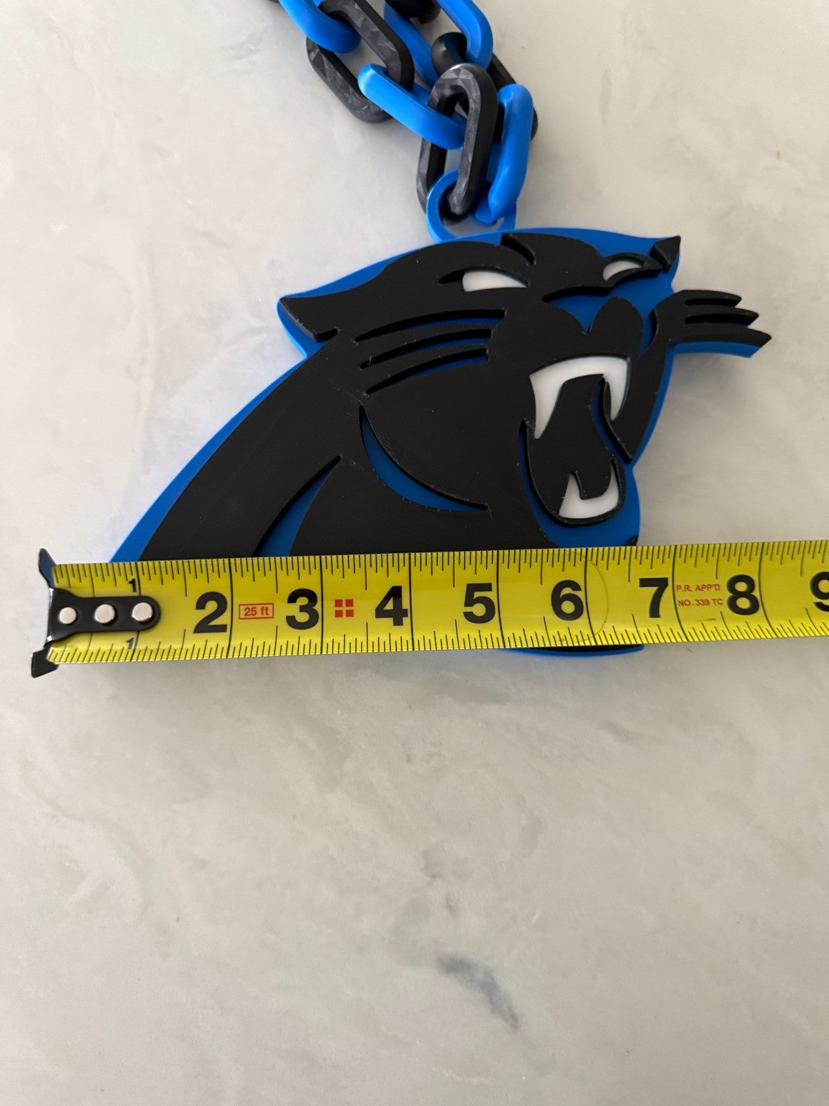 Carolina Panthers Oversized Fan Necklace, Pendant & Chain