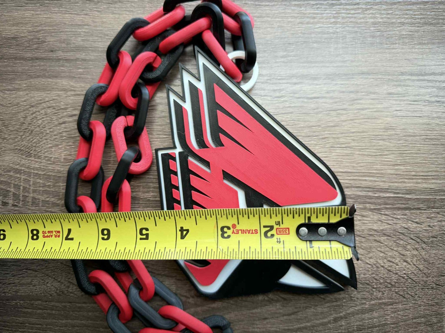 Ball State Cardinals Logo Oversized Necklace, Pendant Chain