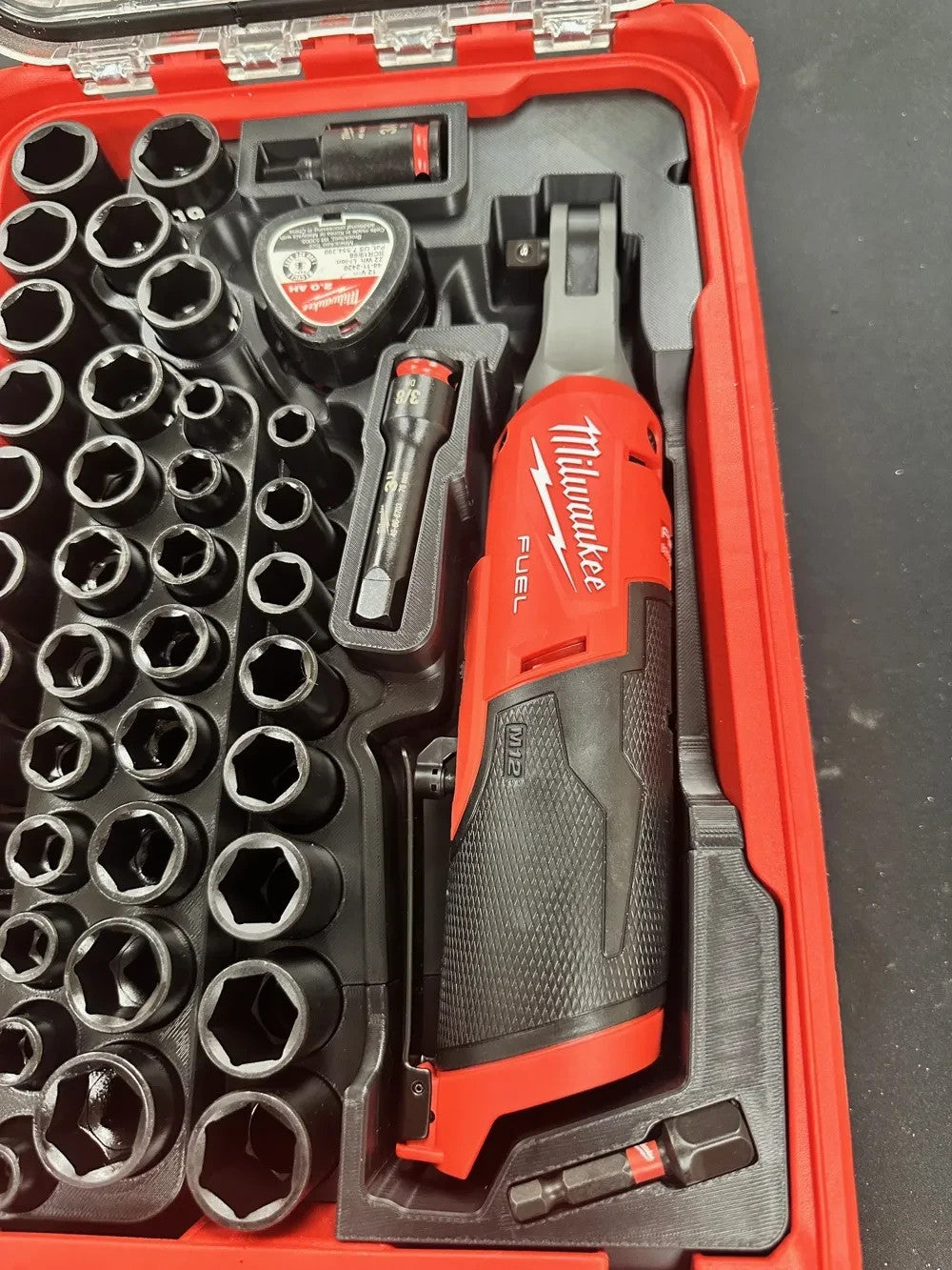 Milwaukee M12 FUEL 3/8 in HIGH SPEED Ratchet Impact Socket PACKOUT Insert Only