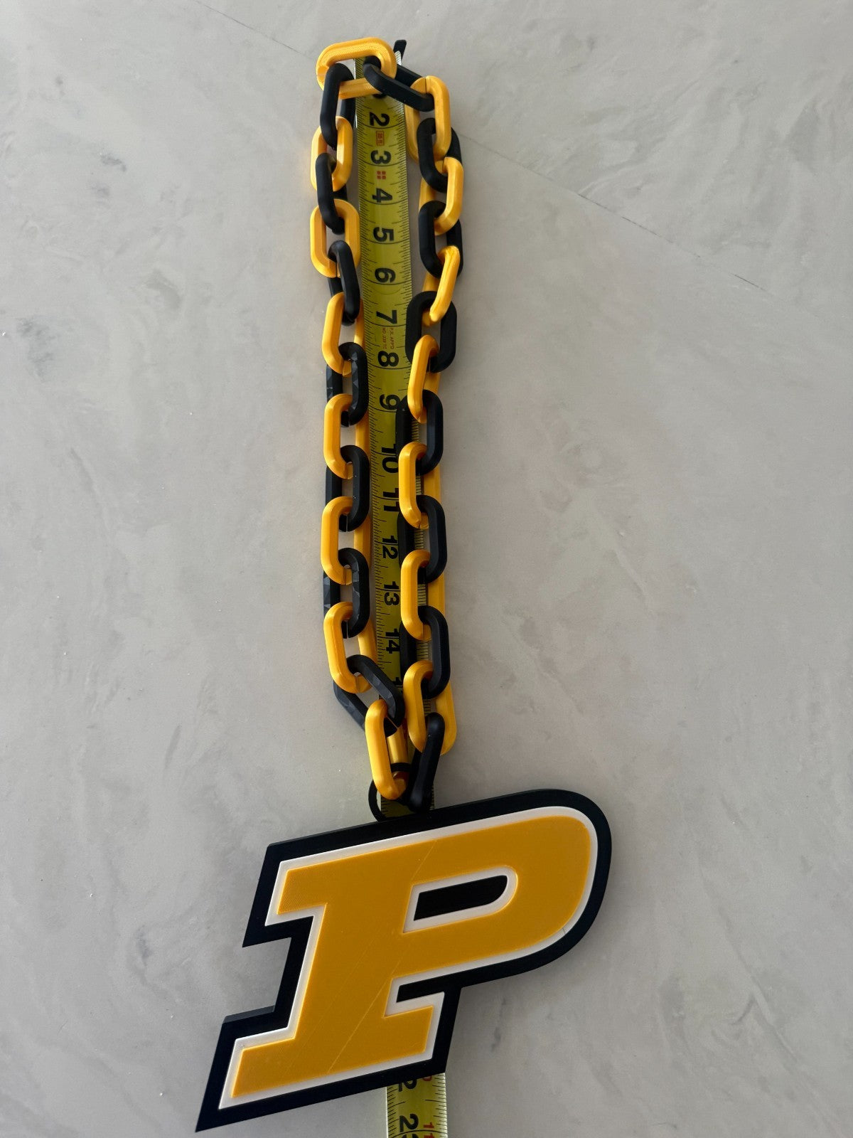 Purdue Boilermakers Logo Oversized Necklace Pendant Chain Handmade 3D Printed