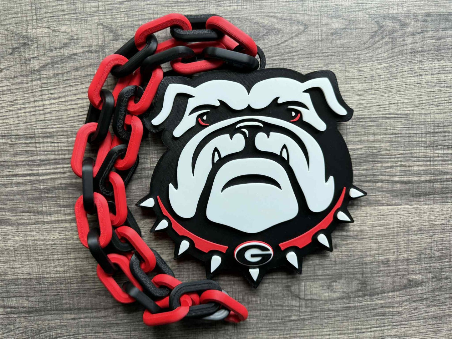 Georgia Bulldogs V2 Logo Oversized Necklace, Hype Chain [Made To Order]