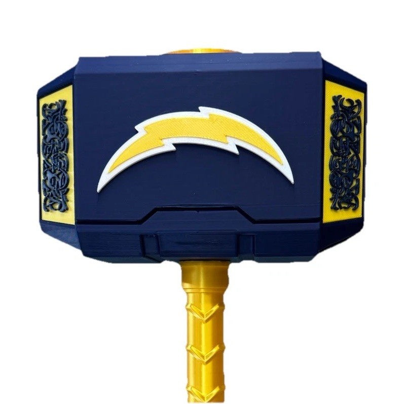 Los Angeles Chargers Navy Bolt Thor Mjolnir Hammer INSPIRED Man Cave Office Gift
