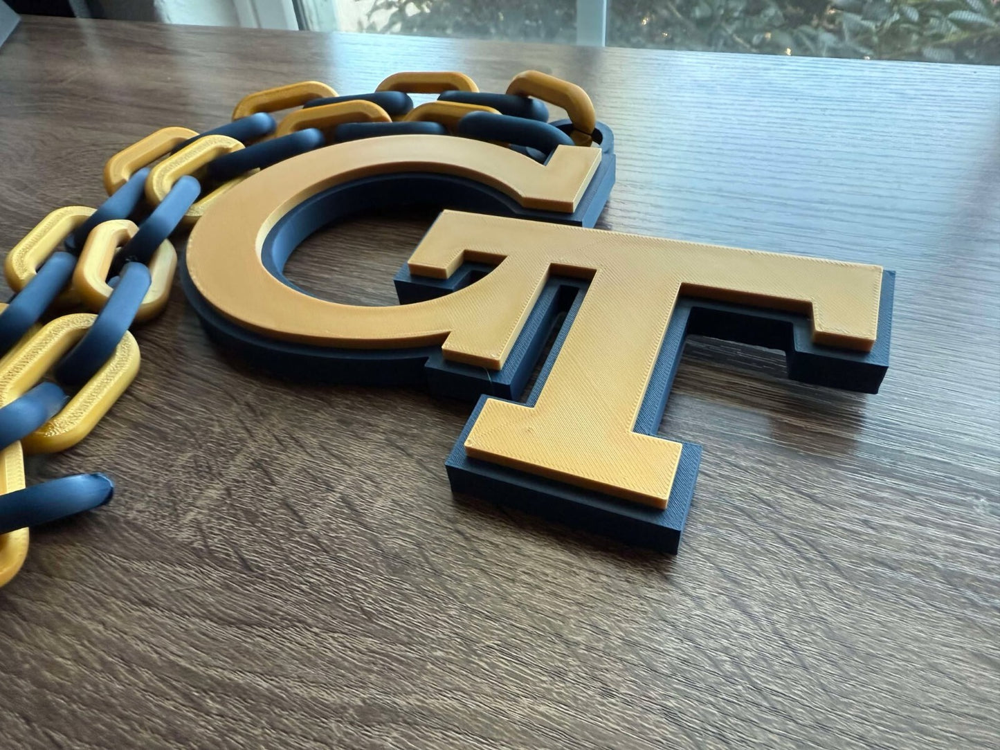 Georgia Tech Yellow Jackets Oversized Necklace, Pendant [Made To Order]