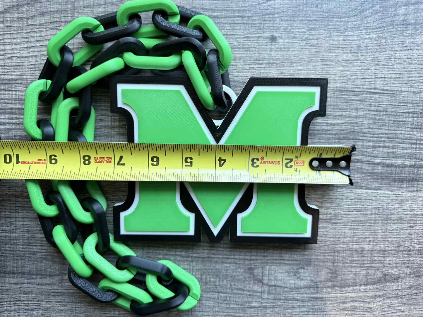 Marshall Thundering Herd Logo Oversized Necklace, Hype Chain