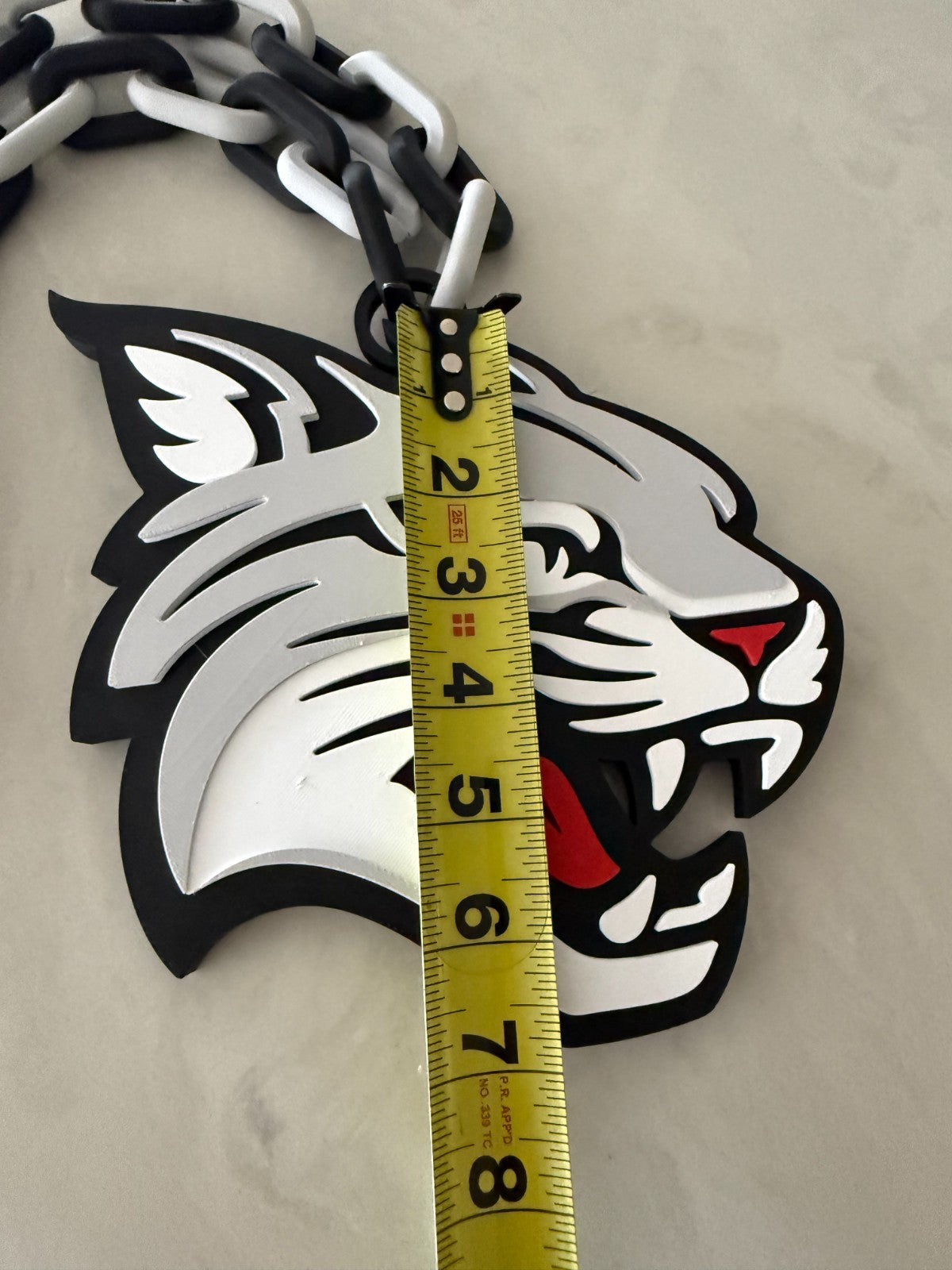 Davidson Wildcats Oversized Necklace, Hype Chain Handmade 3D Printed