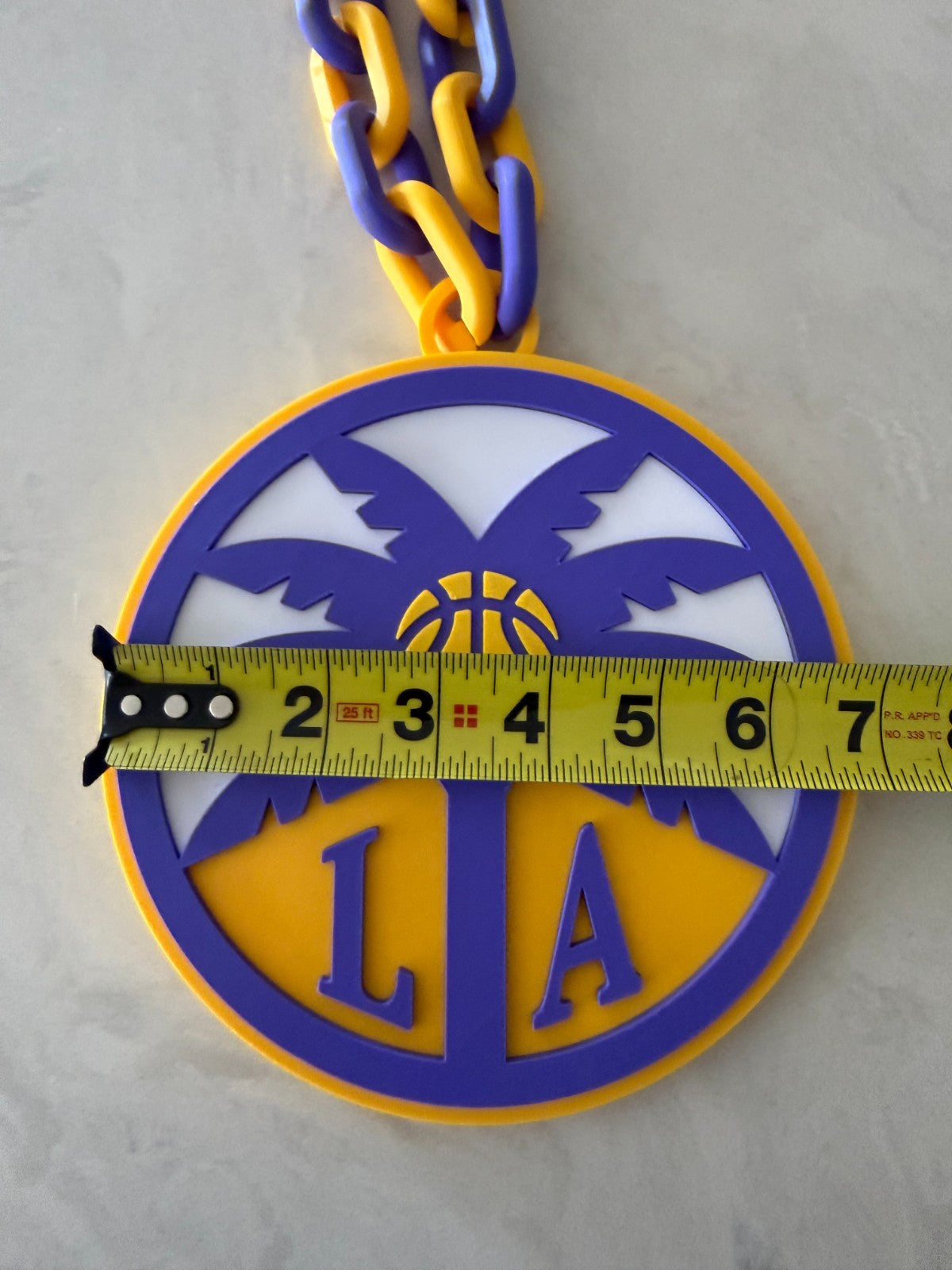Los Angeles Sparks Oversized Necklace Hype Turnover Chain WNBA HandMade 3D Print