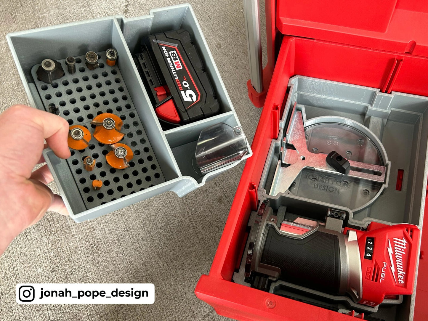 Insert for M18 Compact Router and Packout Tool Box Drawer  (Insert Only)