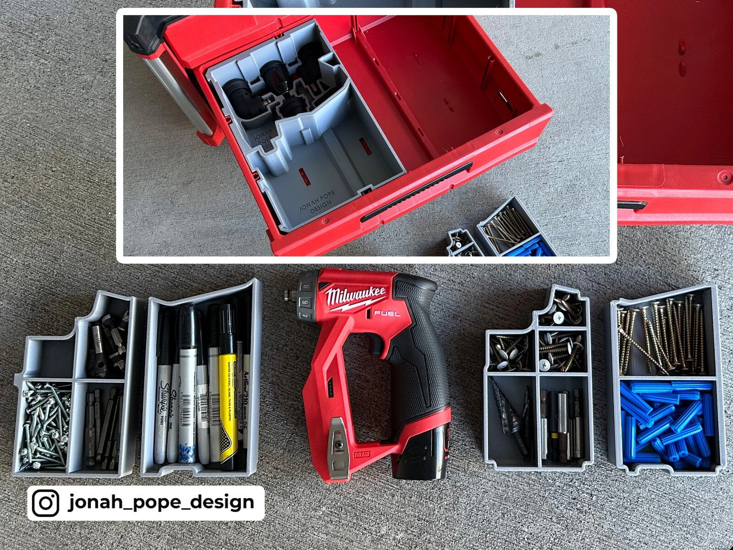Milwaukee Packout Drawer Insert for M12 Installation Driver (Insert Only)