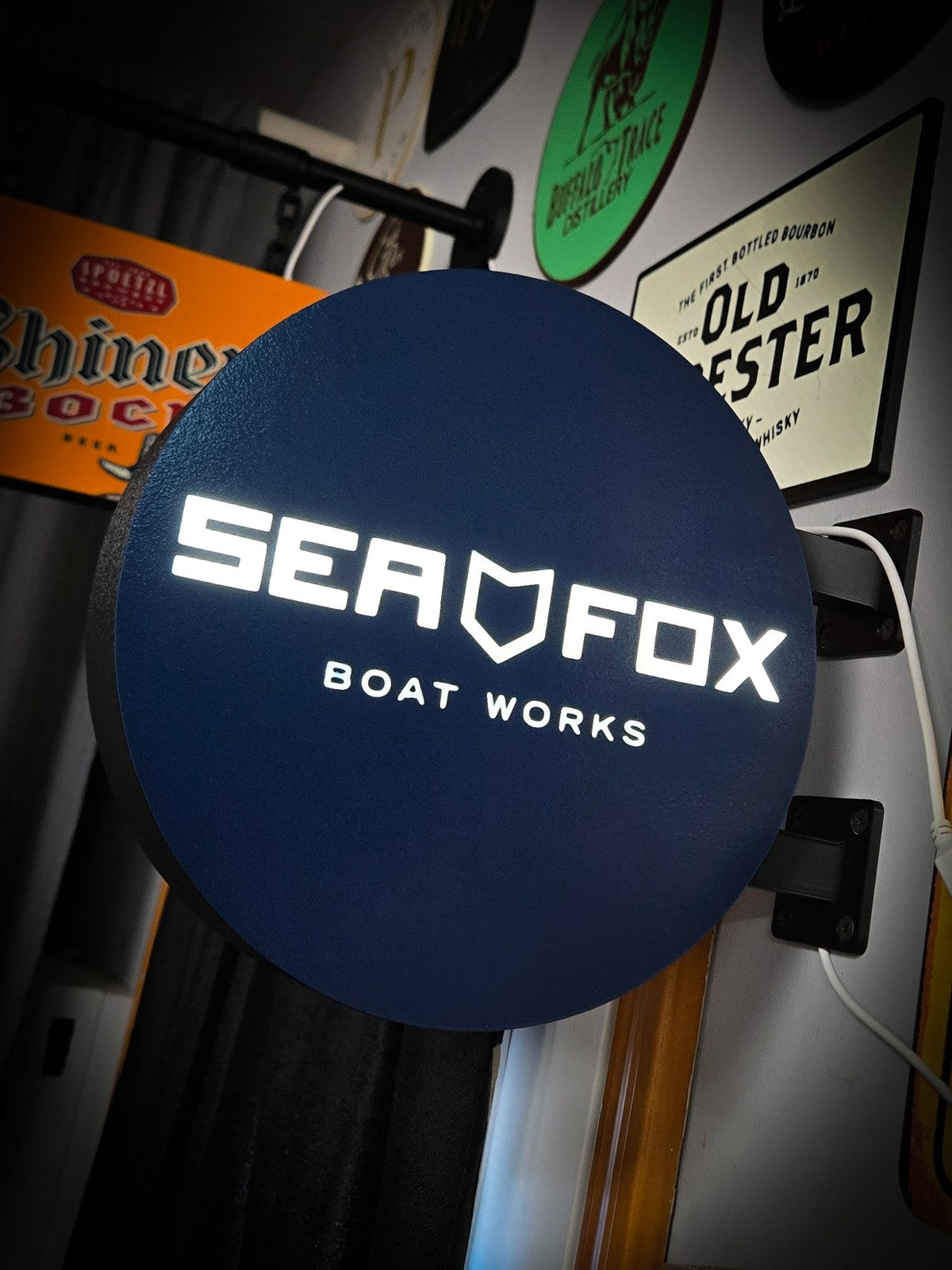 SEA FOX Boats 12 Inch Light Box LED Sign 3D Printed Wall Decor Man Cave Garage