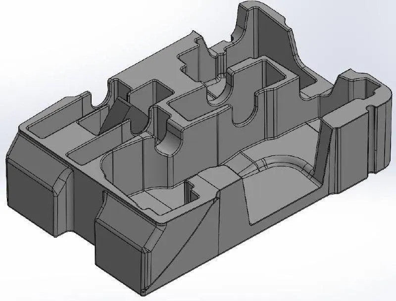 Packout Insert 3D Printed ABS Organizer For M12 Oscillating Multi-Tool 2526-20 M