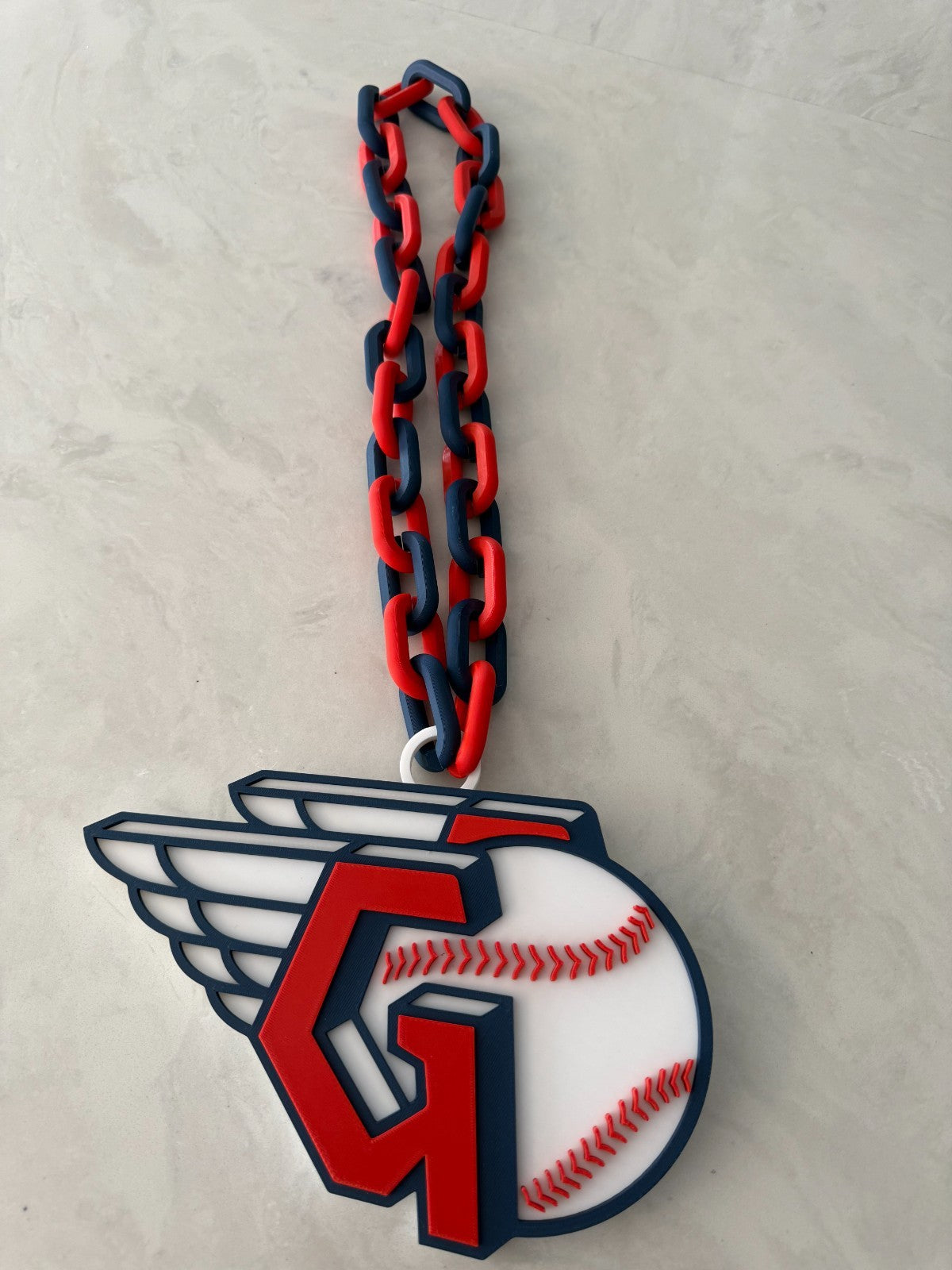 Cleveland Guardians Oversized Logo Necklace Fan Chain
