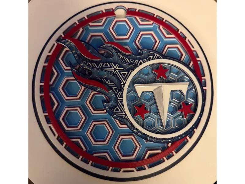 Tennessee Titans Wall Art Or Display 3D printed Dimensional Mosaic