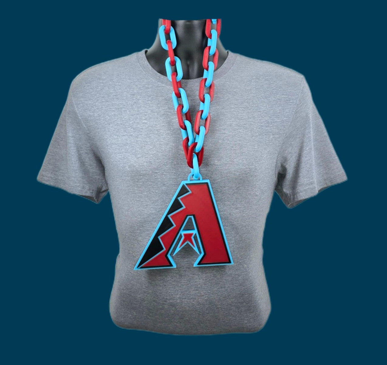 Arizona Diamondbacks Fan Chain MLB Big Logo Oversized Necklace Baseball Game Day