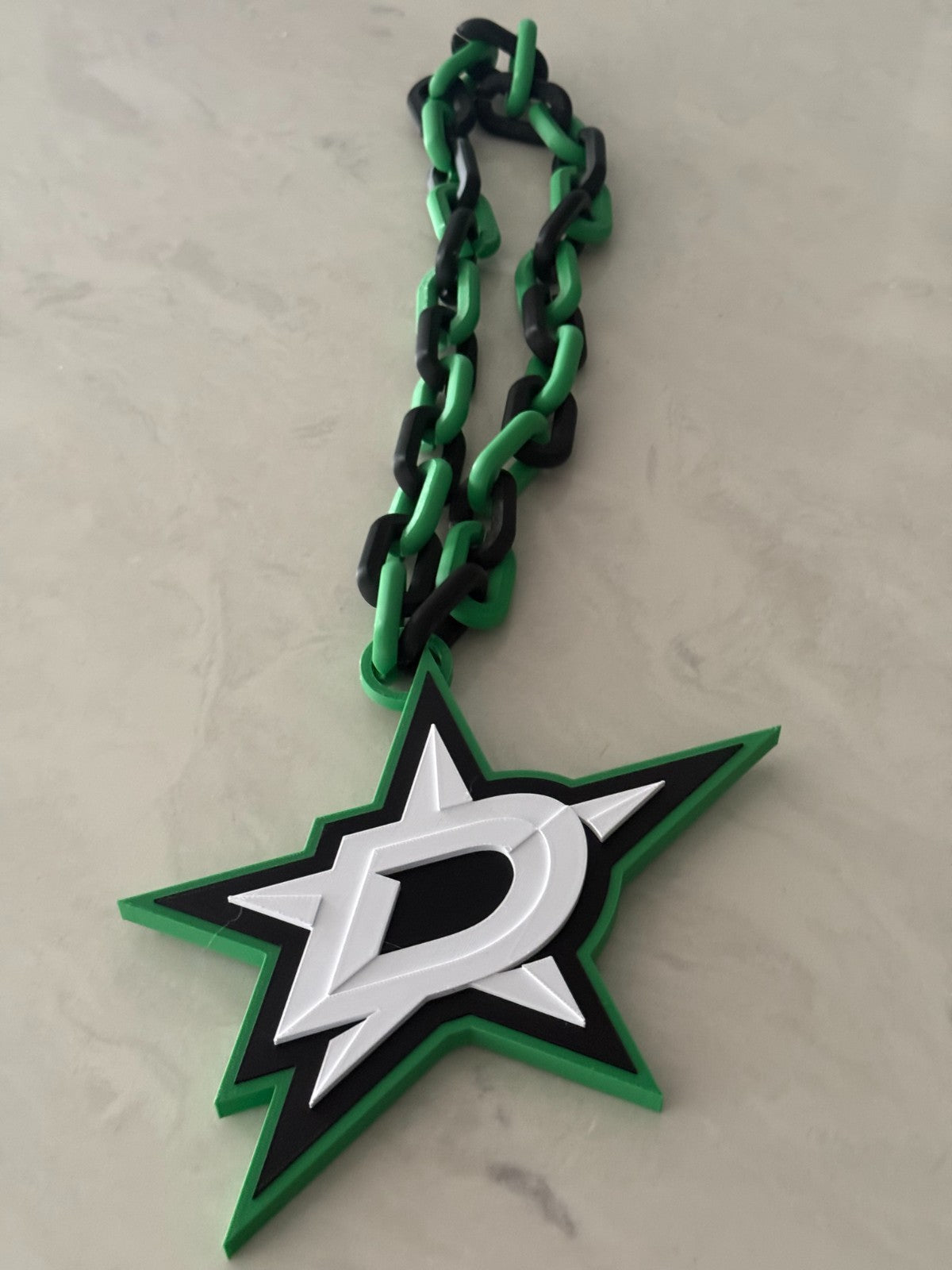 Dallas Stars Oversized Necklace, Chain Logo Pendant,A Little Less For A Lot More