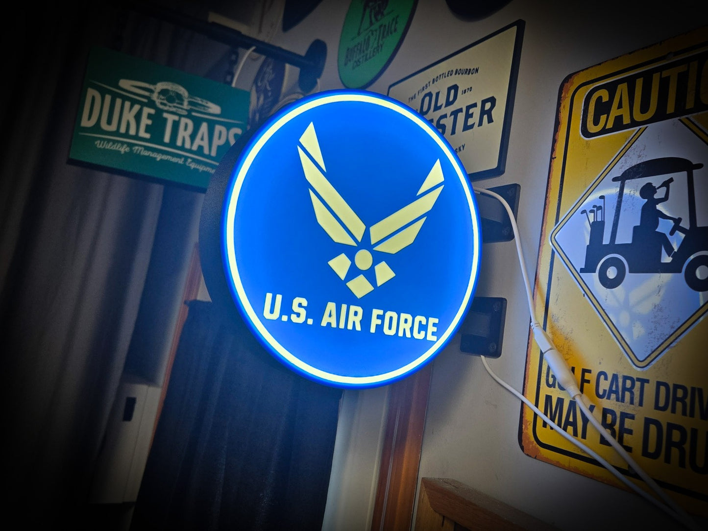 U.S. AIR FORCE 12 Inch Light Box LED Sign 3D Printed Wall Decor Man Cave Garage