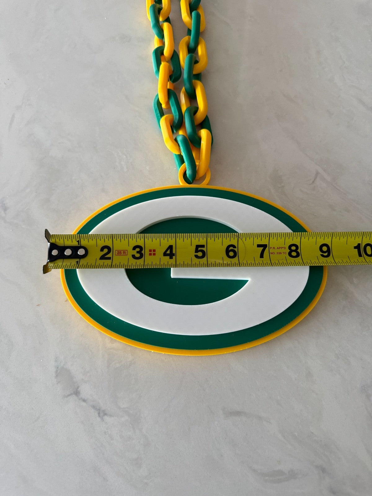Green Bay Packers Logo Oversized Turnover Chain HandMade 3D Printed