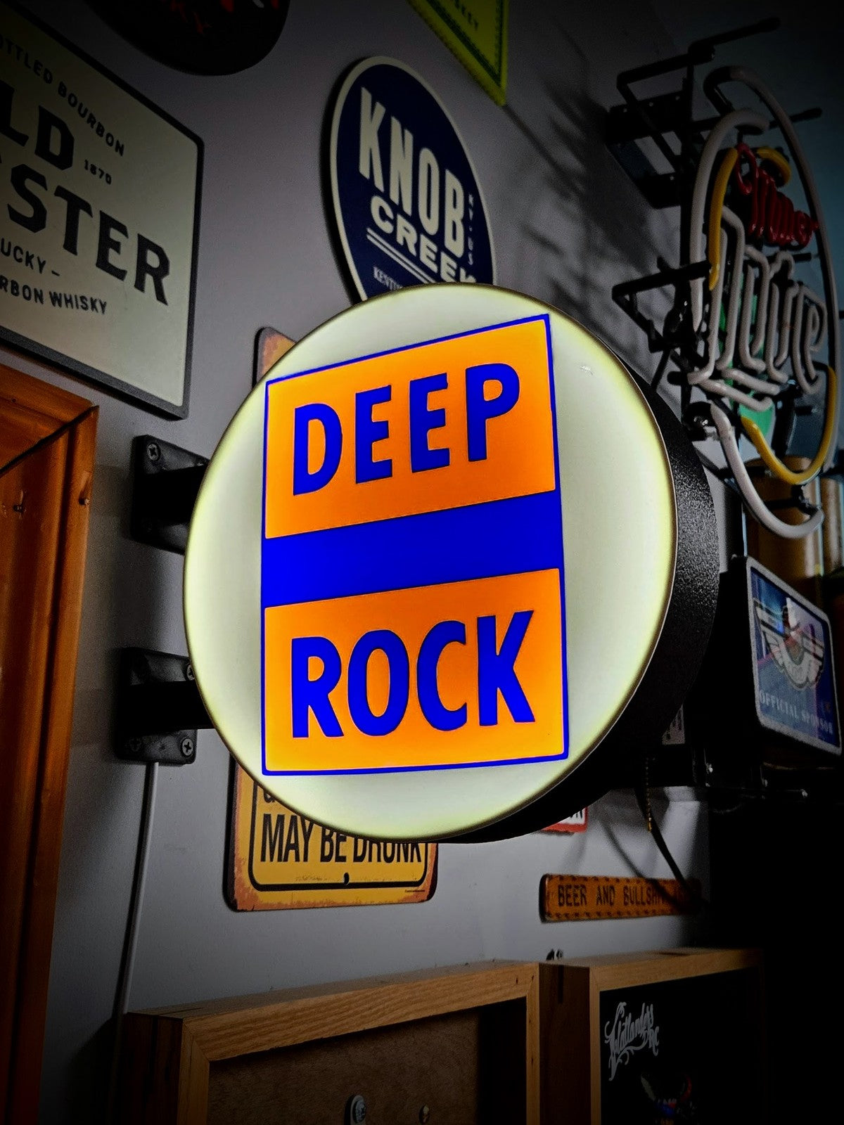 DEEP ROCK 12 Inch Light Box LED Sign 3D Printed Wall Decor Man Cave Garage
