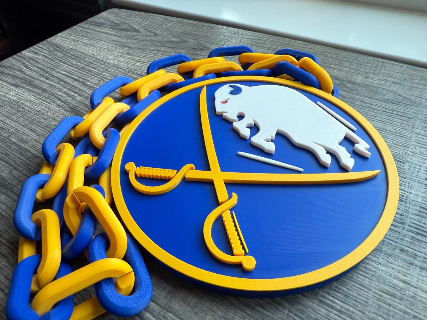 Buffalo Sabres Oversized Necklace, Hype Chain [Made To Order]