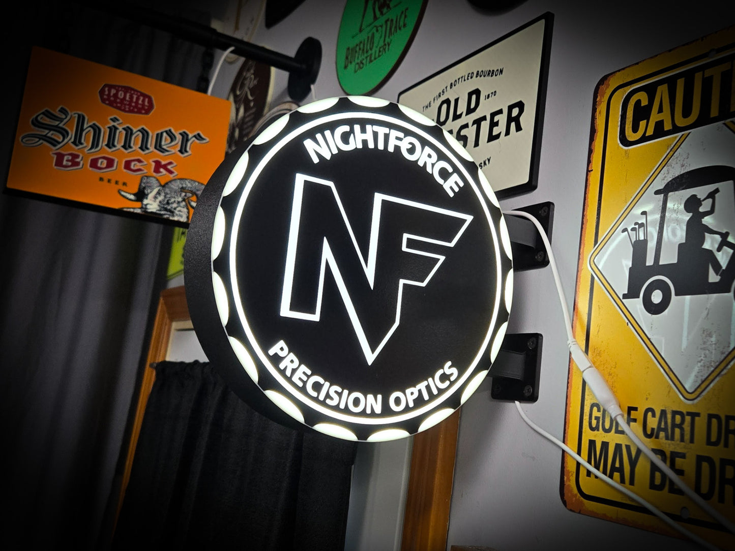 NIGHTFORCE OPTICS 12 Inch Light Box LED Sign 3D Printed Wall Decor Man Cave
