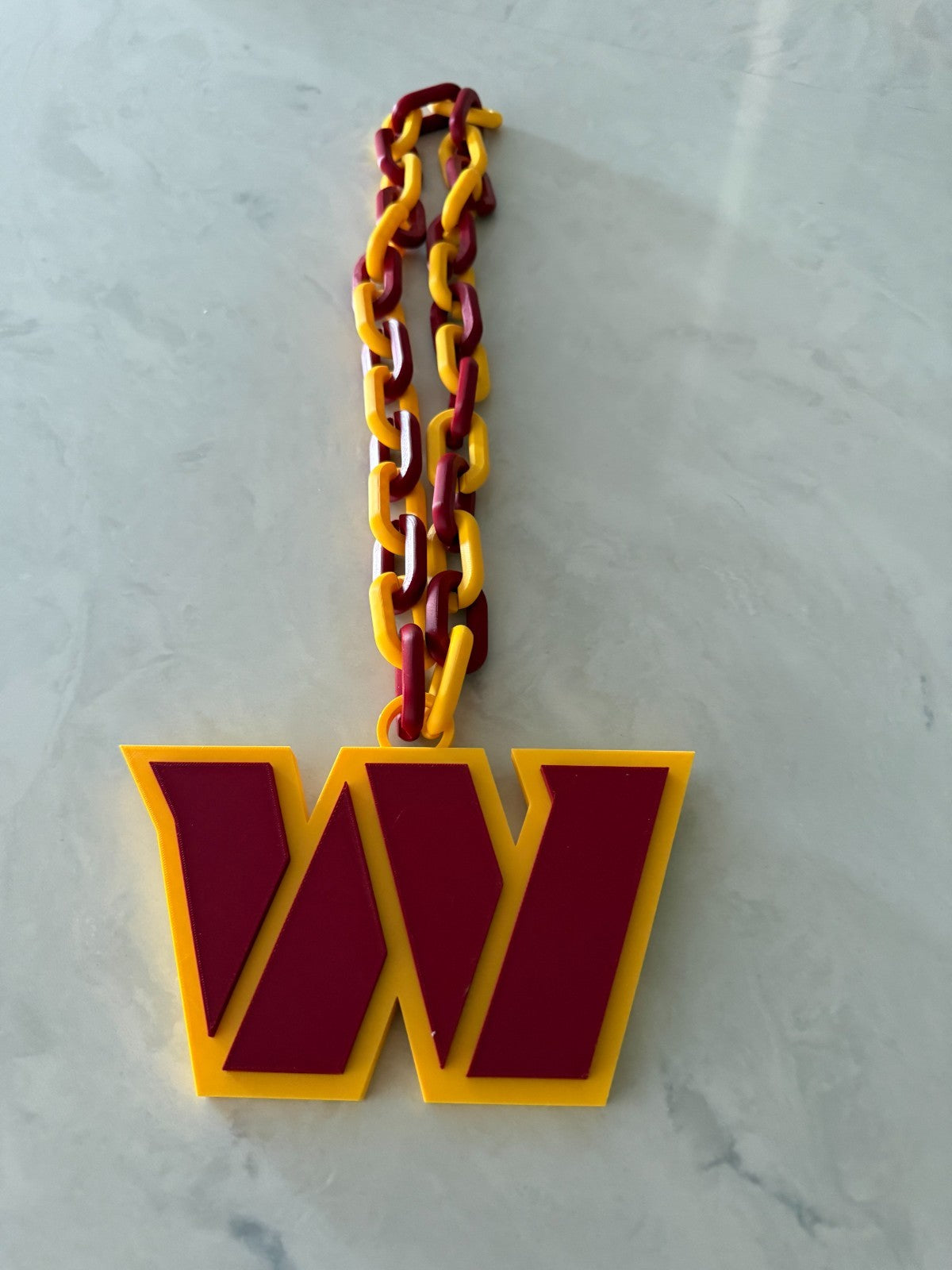 Washington Commanders Oversized Turnover Chain Necklace Pendant Handmade
