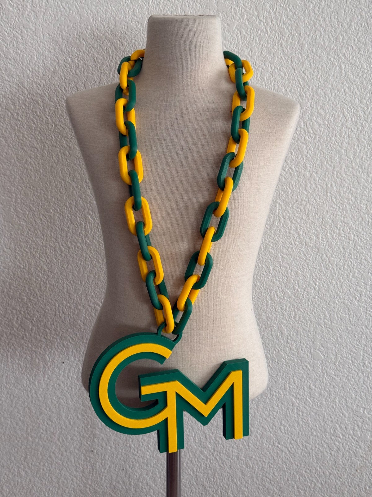George Mason Patriots Oversized Necklace Turnover Hype Chain HandMade 3D Printed