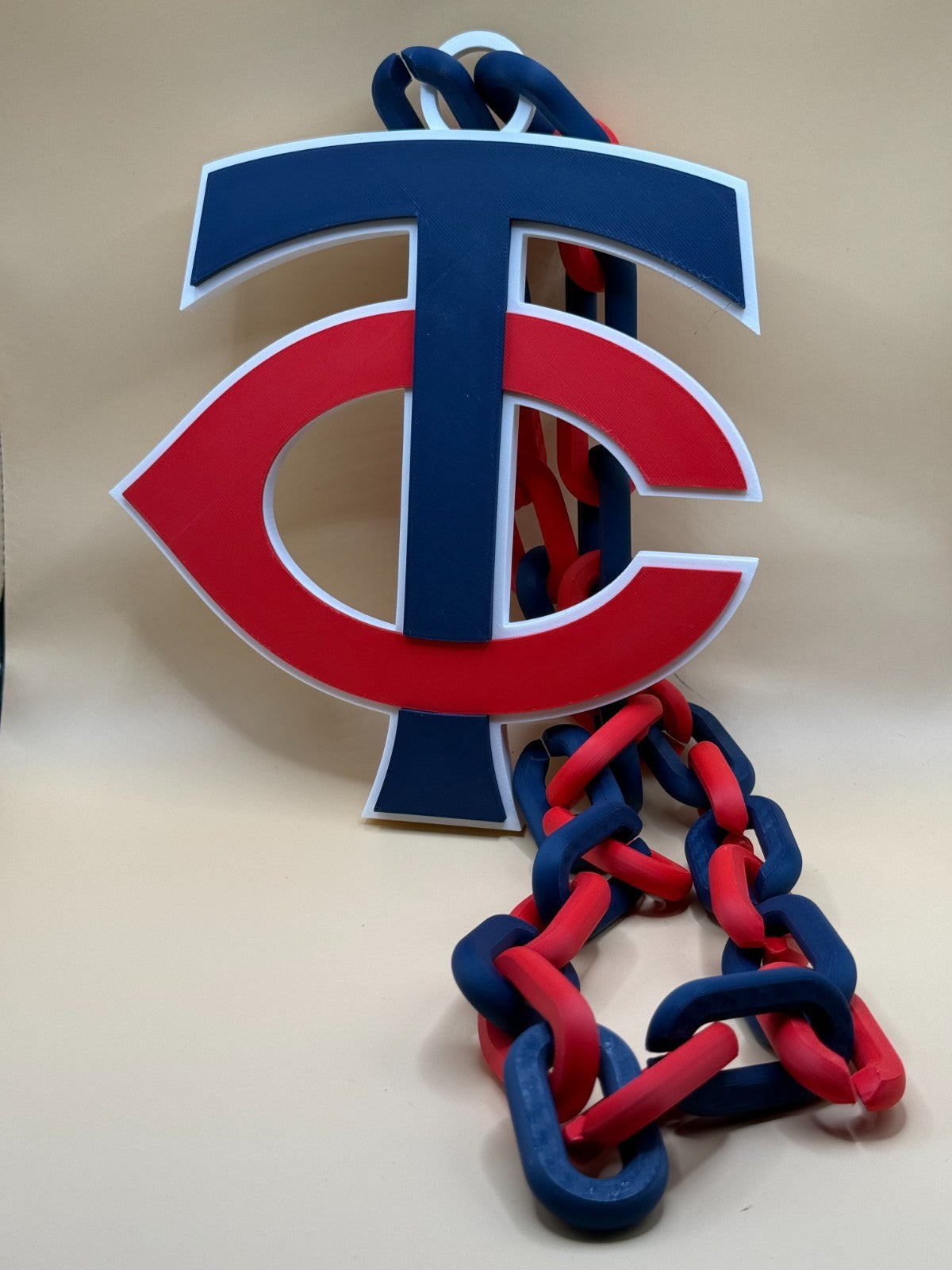 Minnesota Twins Oversized Turnover Chain Necklace, Pendant HandMade 3D Printed
