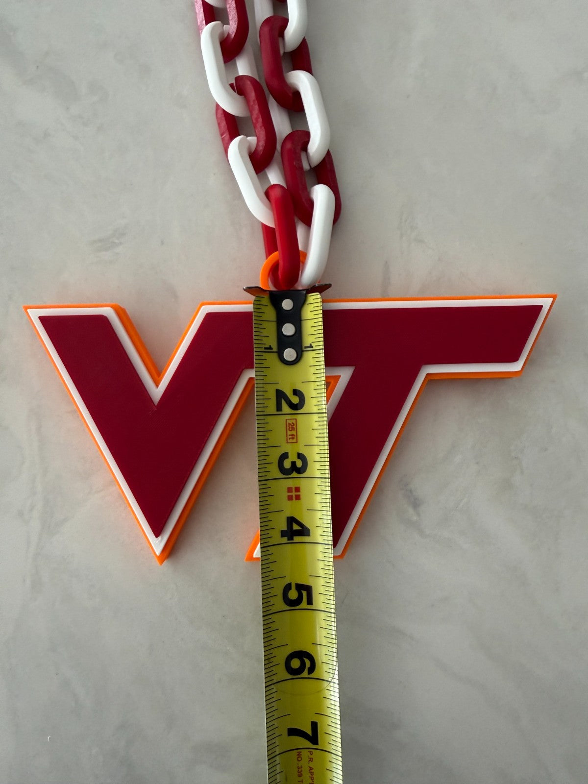 Virginia Tech Hokies Oversized Pride Necklace and Chain