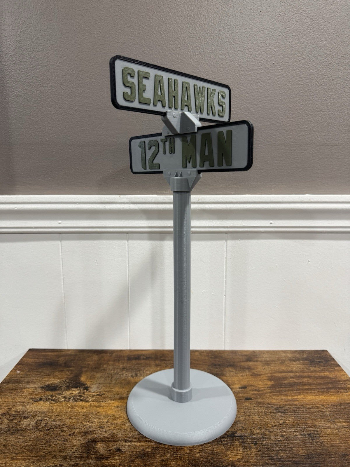 Seattle Seahawks Street Sign 12 Man Cave Memorabilia Office Desk Decor Fan Gift
