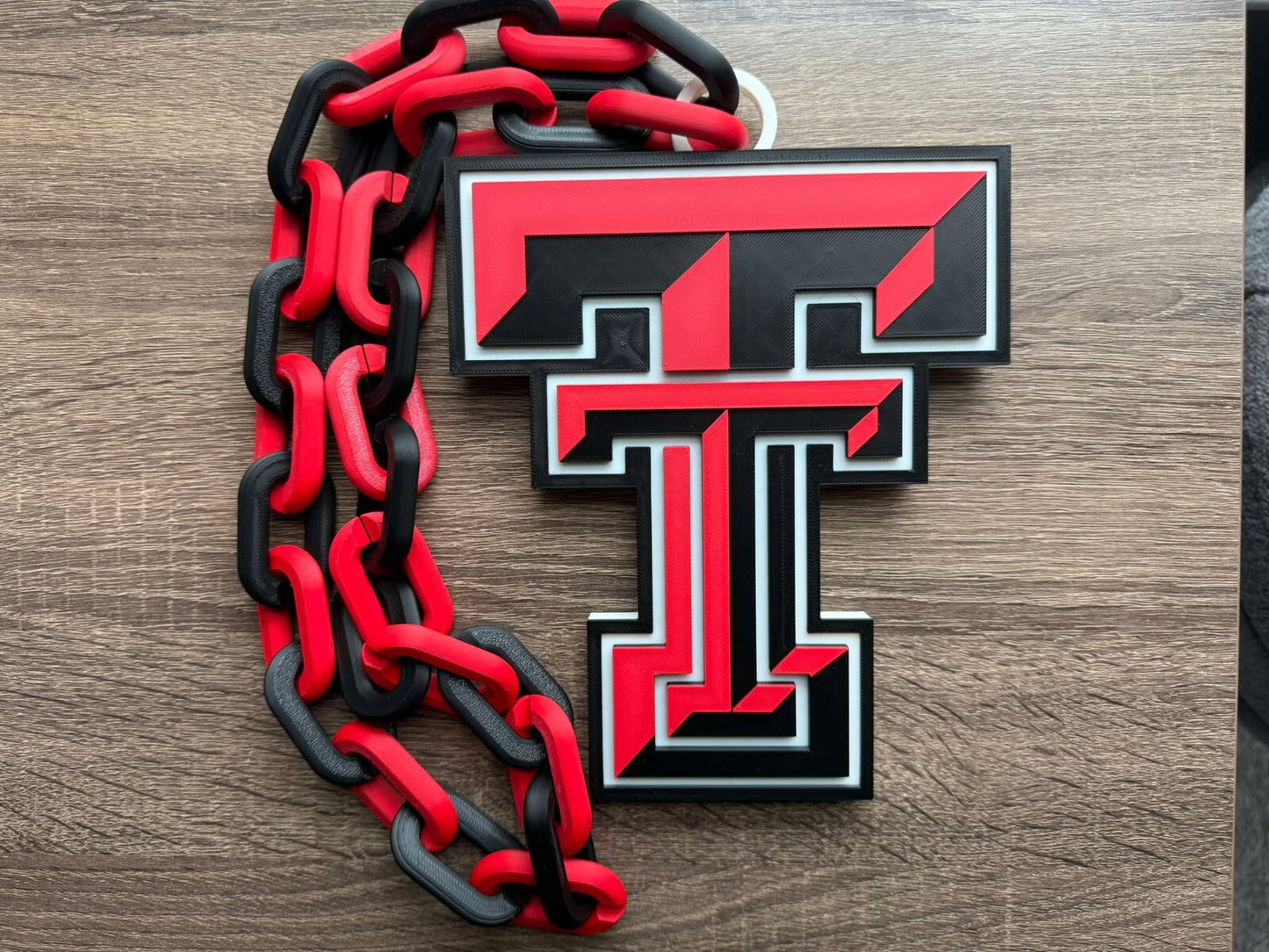 Texas Tech Red Raiders Oversized Necklace, Pendant Chain