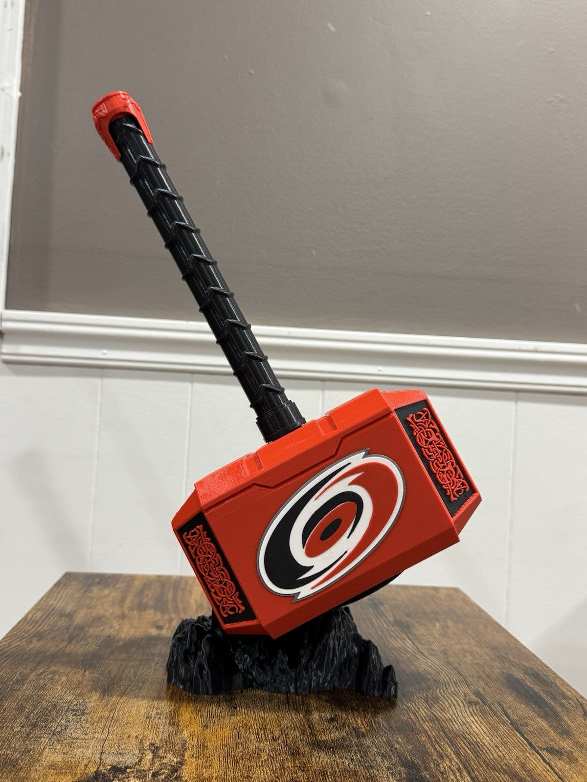 Carolina Hurricanes 13” Thor Hammer & Rock NHL  Hockey Unique Fan Gifts Man Cave