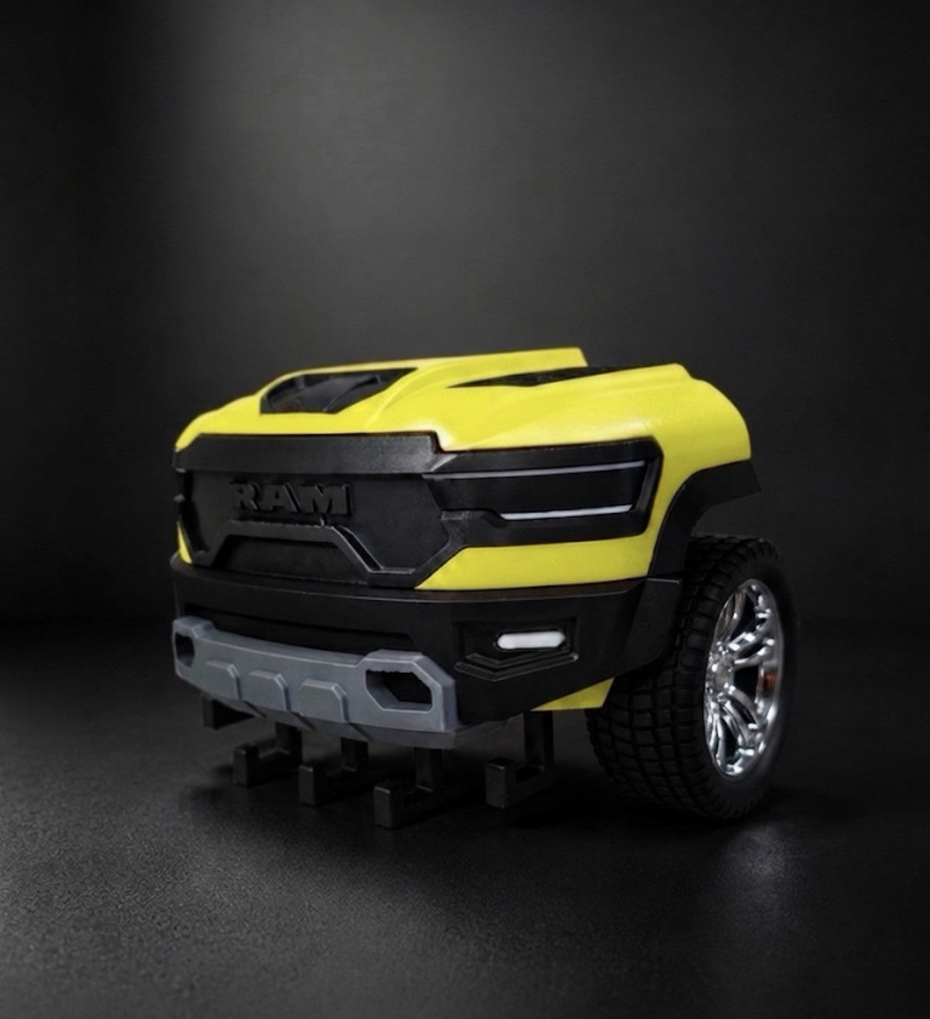 Custom 3D Printed RAM TRX Front Grill Key Holder  - Yellow