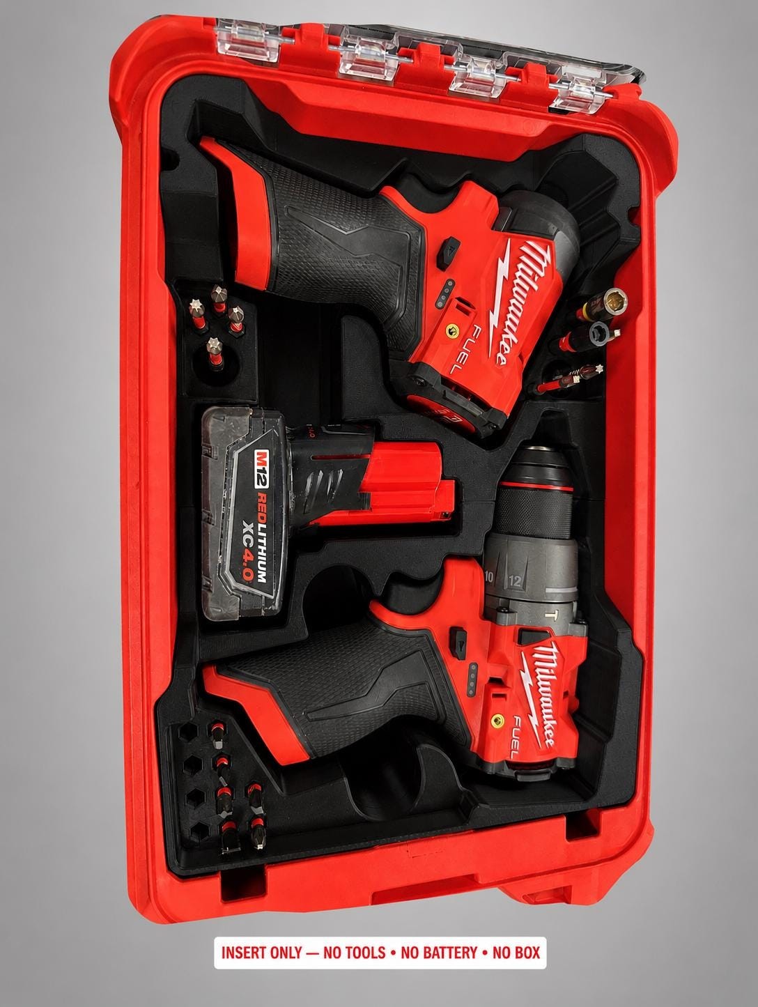Milwaukee Packout Insert for M12 Fuel Hammer Drill & 1/4 Impact Driver