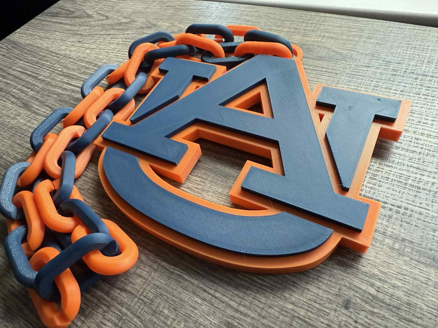 Auburn Tigers Logo Oversized Necklace, Hype Chain [Made To Order]
