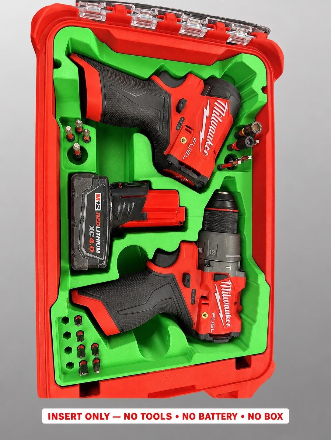 Milwaukee Packout Insert for M12 Fuel Hammer Drill & 1/4 Impact Driver