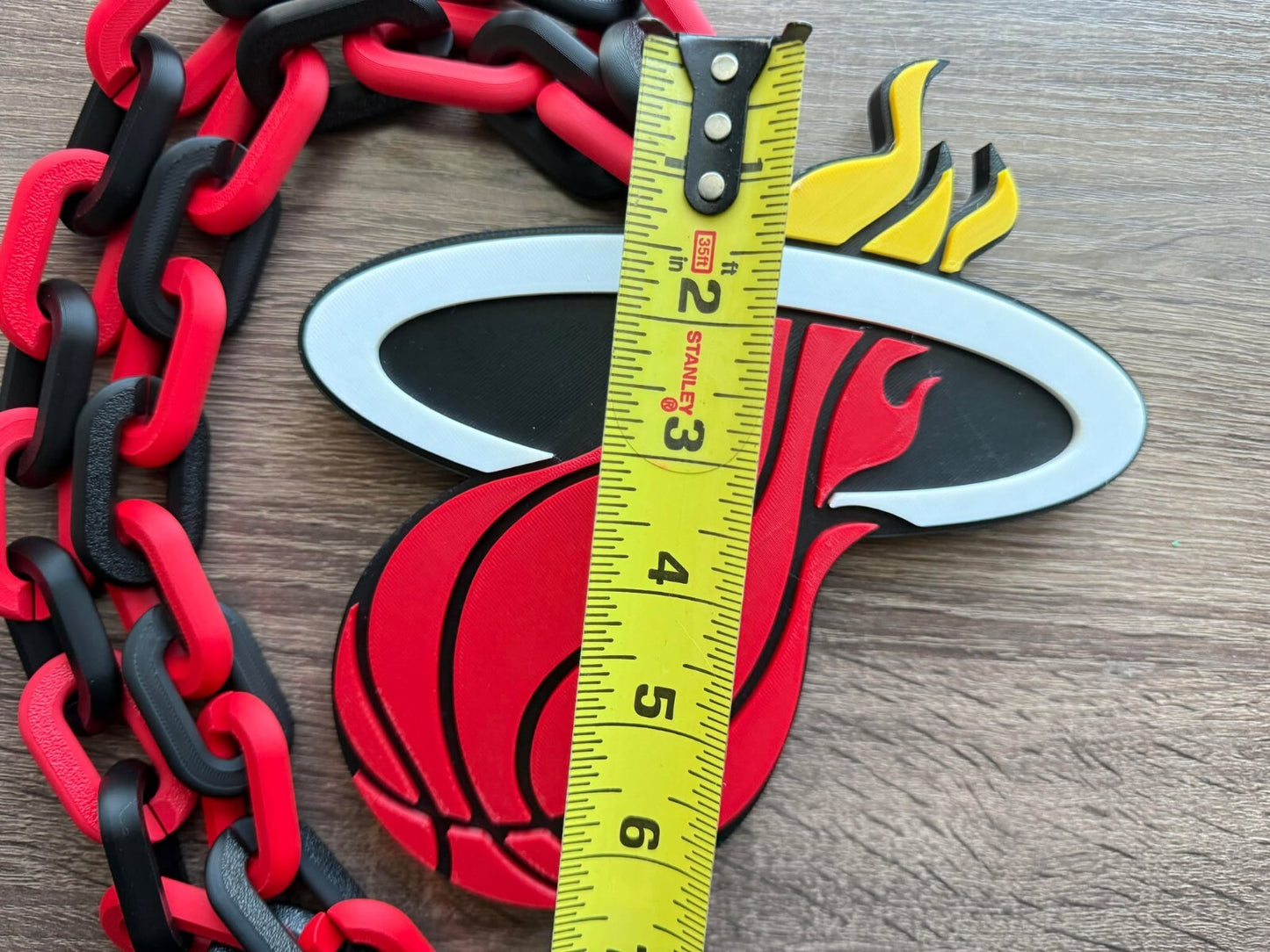 Miami Heat Oversized Necklace, Hype Chain [Made To Order]