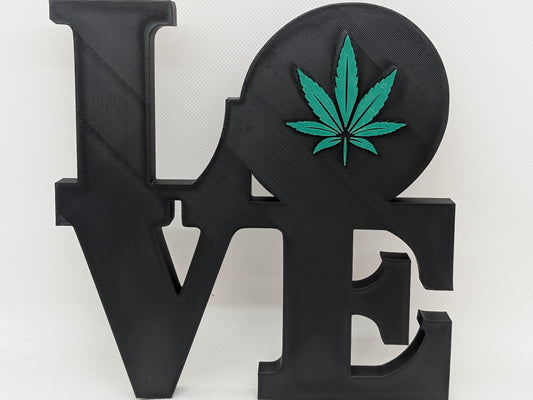 420 Marijuana Lovers Love Park Sign 3D Printed Wall Sign