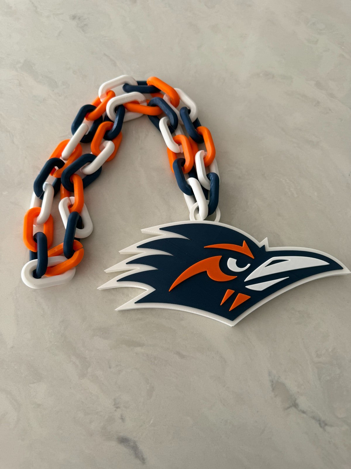 UTSA Roadrunners Oversized Necklace Pendant Handmade 3D Printed