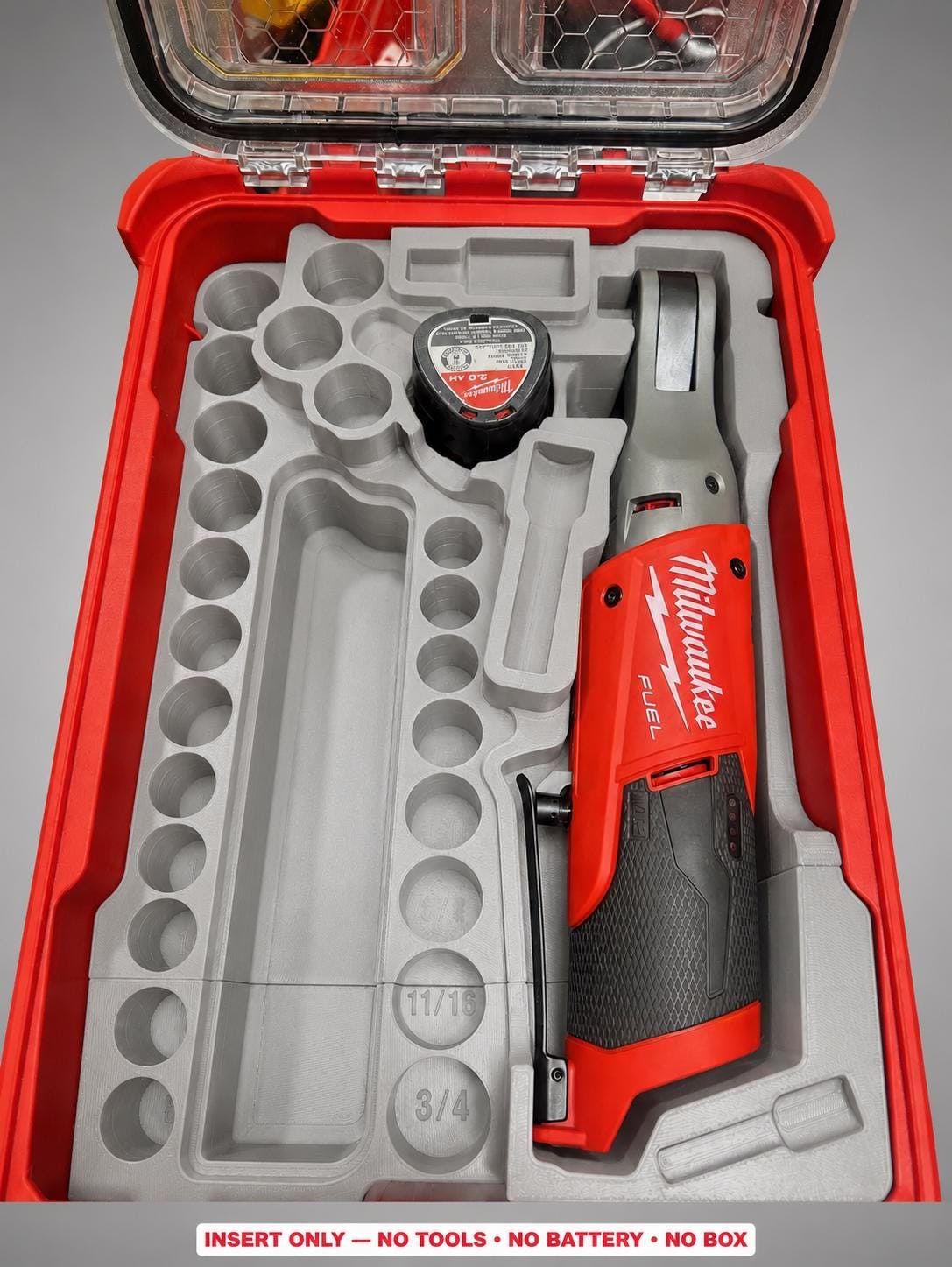 Milwaukee Packout Insert for M12 Fuel 3/8 in. Ratchet + Shockwave 43pc Socket