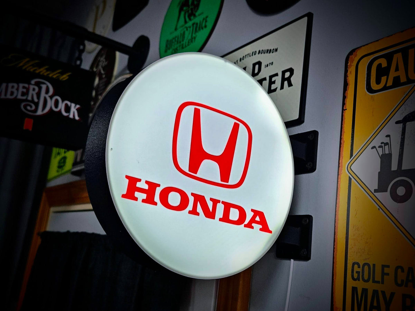 HONDA AUTO 12 Inch Light Box LED Sign 3D Printed Wall Decor Man Cave Garage