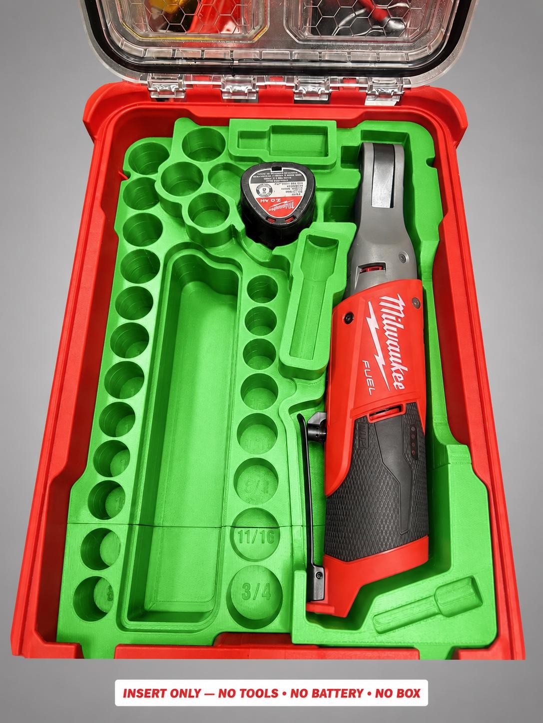 Milwaukee Packout Insert for M12 Fuel 3/8 in. Ratchet + Shockwave 43pc Socket