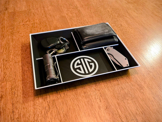 SIG Sauer Firearms EDC Dump Tray 3D Printed Valet Desk Organizer Catchall