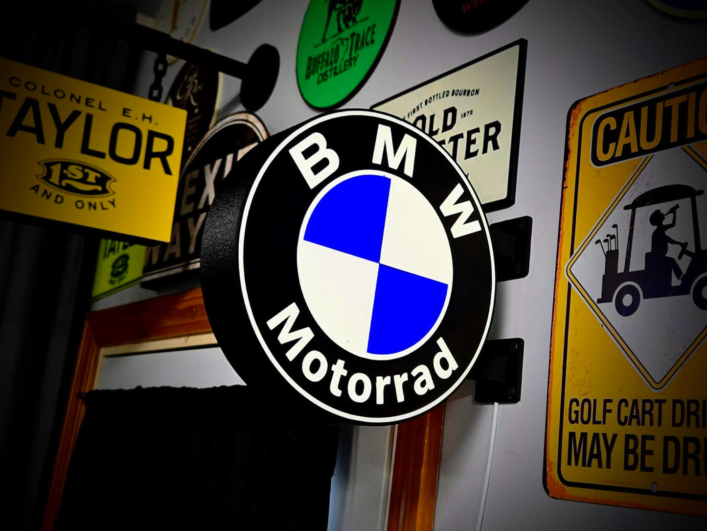 BMW MOTORRAD 12 Inch Light Box LED Sign 3D Printed Wall Decor Man Cave Garage