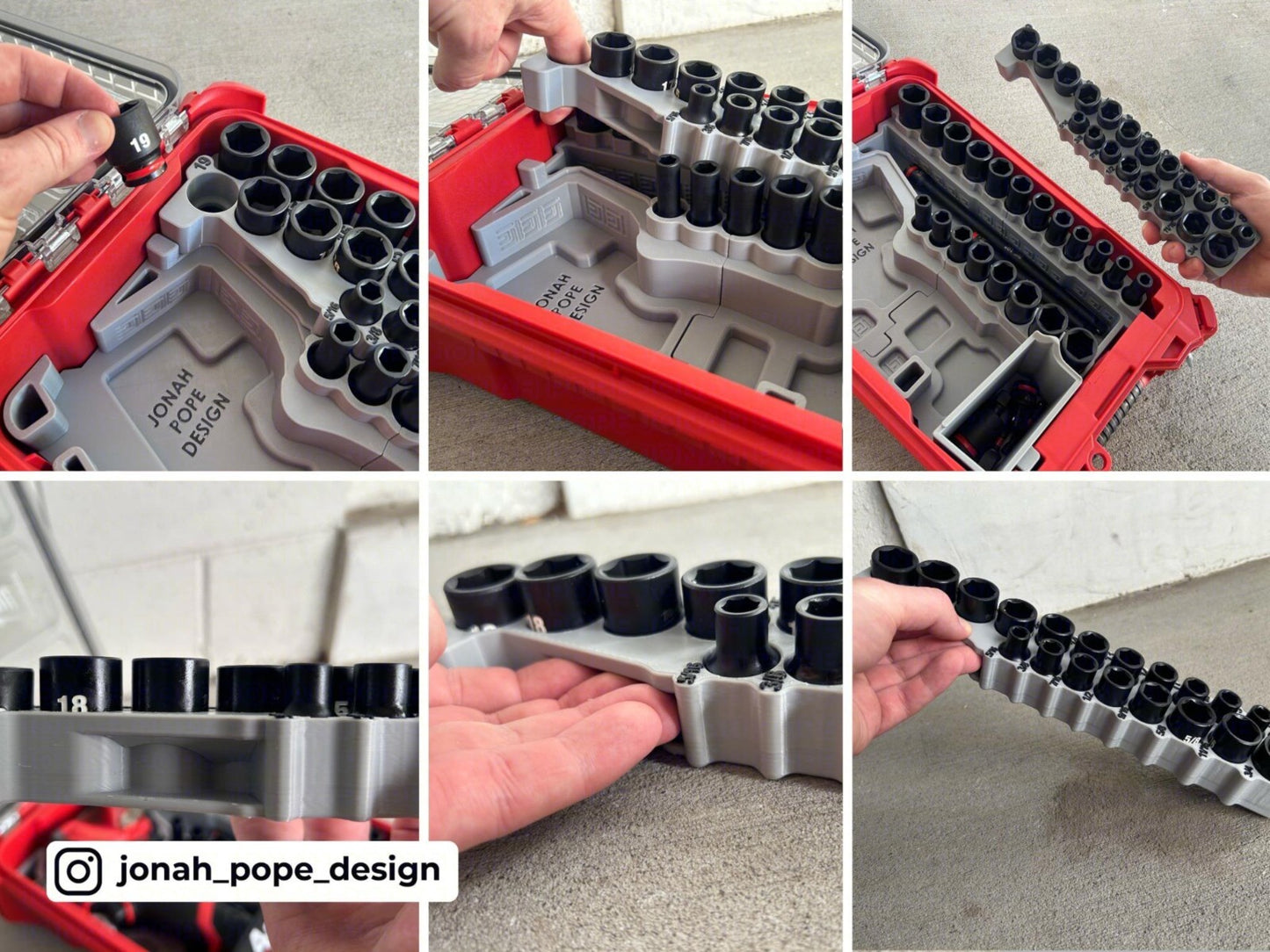 Jonah Pope Design Insert for use with Milwaukee Packout & GEN2 M12 Stubby Impact